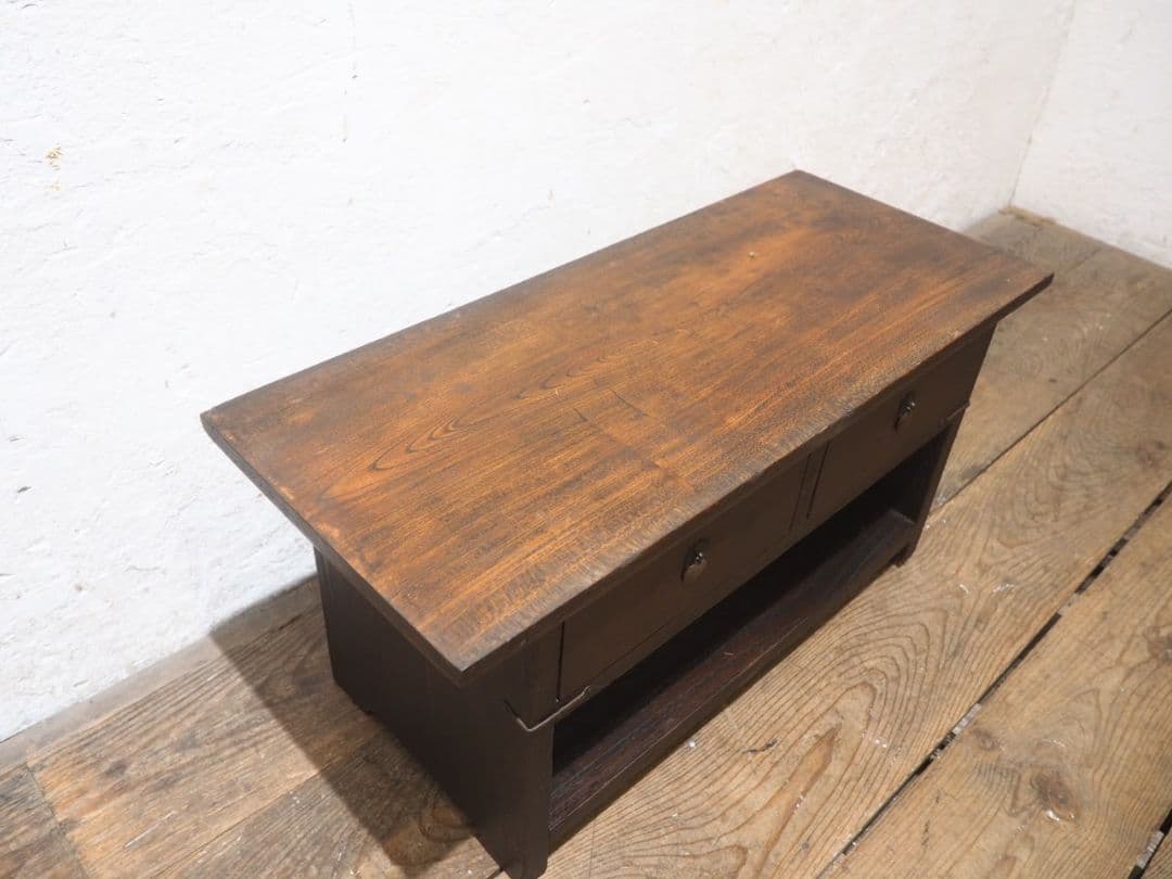 1314 ヴィンテージ センターテーブル　収納棚　レトロ　展示台　テレビ台　文机