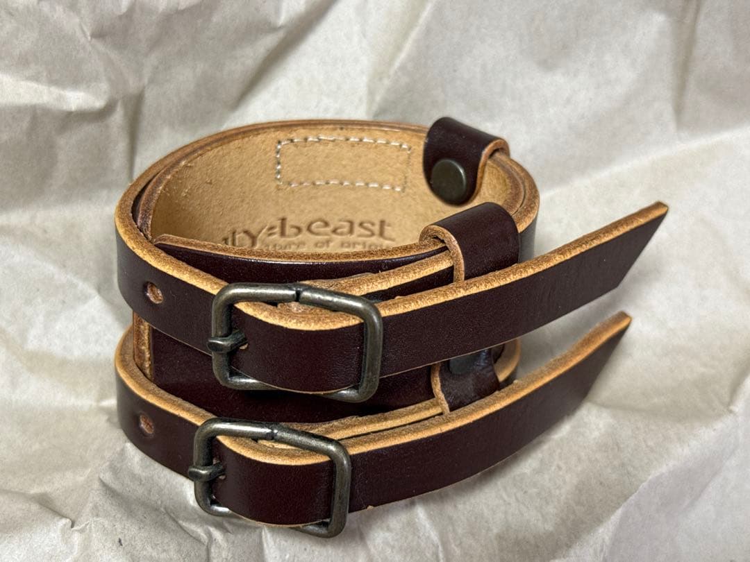 beauty:beast ビューティビースト ダークブラウン レザーブレスレット