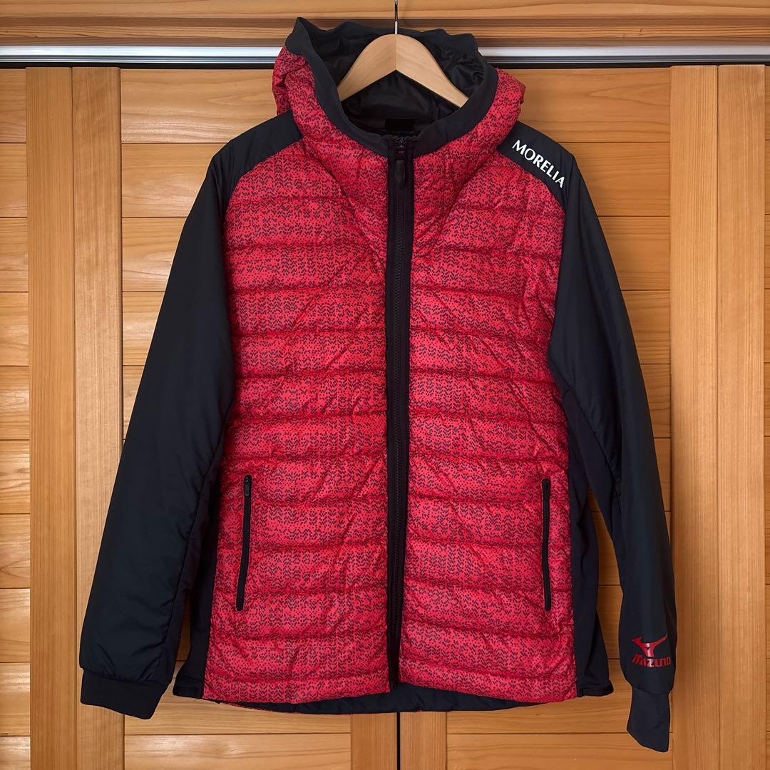 モレリア　MORELIA フード付き中綿ジャケット 赤黒