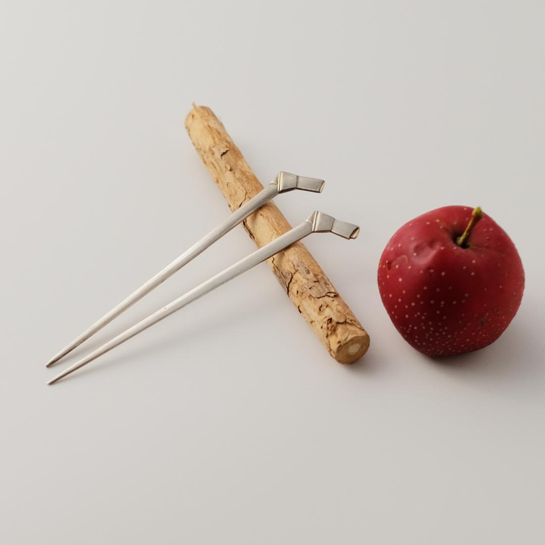 尚美堂 純銀銀製菓子楊枝 フルーツピック 菓子切 2本