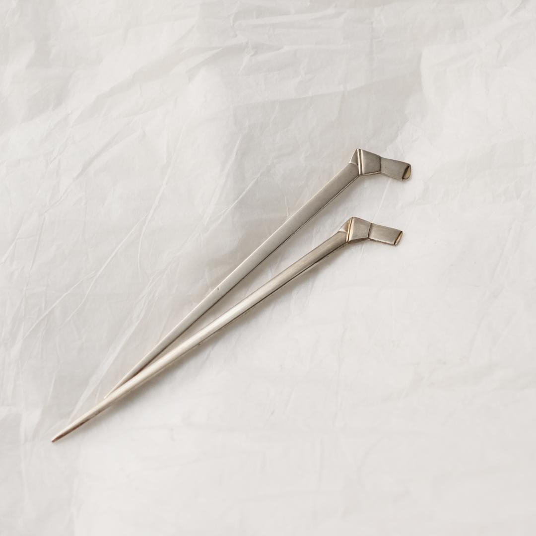 尚美堂 純銀銀製菓子楊枝 フルーツピック 菓子切 2本