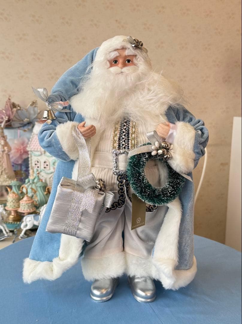 ハルモニア　サンタクロースフィギュア/ウインターブルー50cm（R）