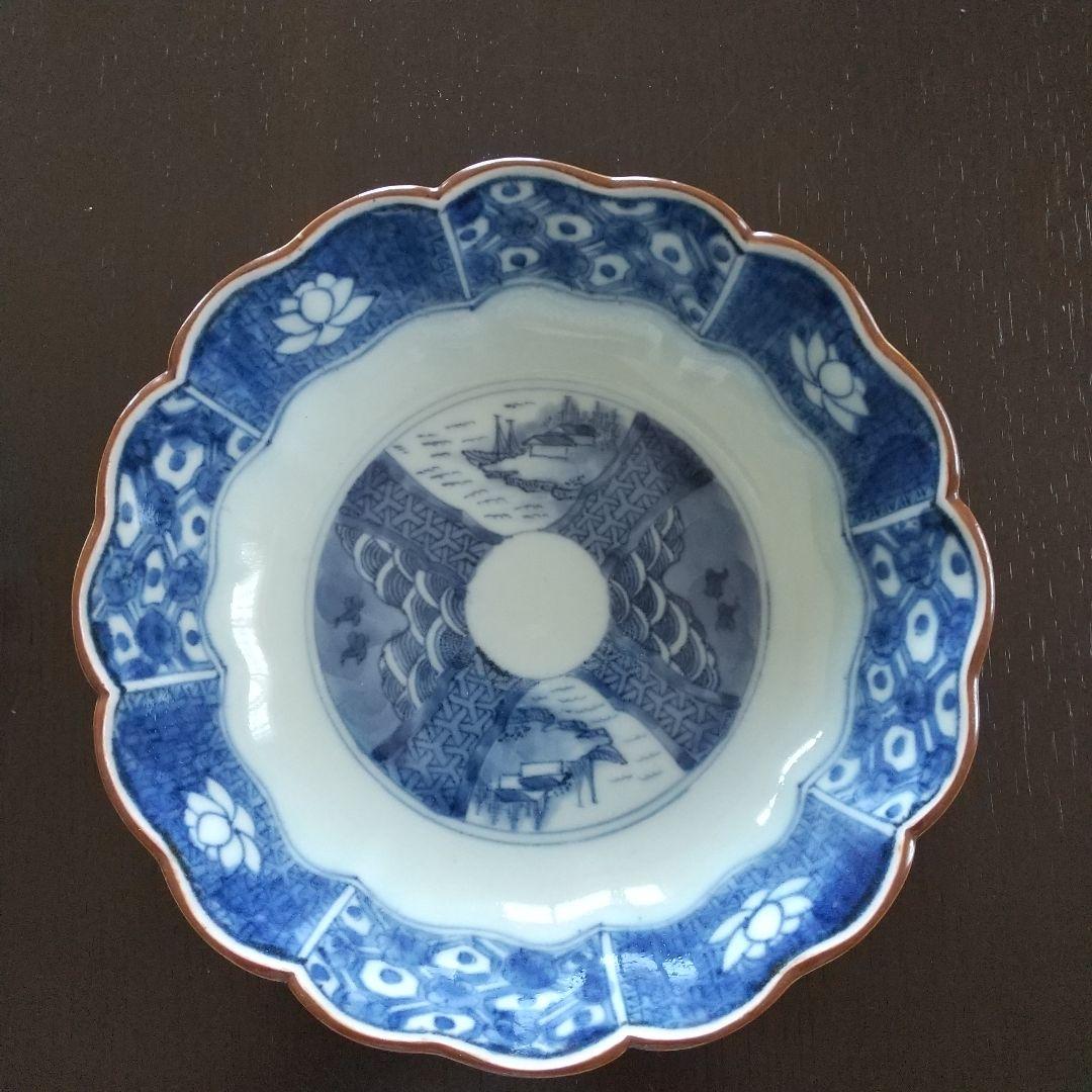 古伊万里 染付け なます皿 ２枚 幕末 骨董