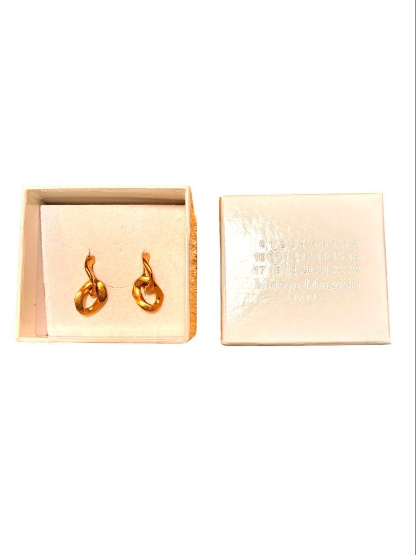 Maison Margiela マイヨンピアス ダブルカーブリング ゴールド