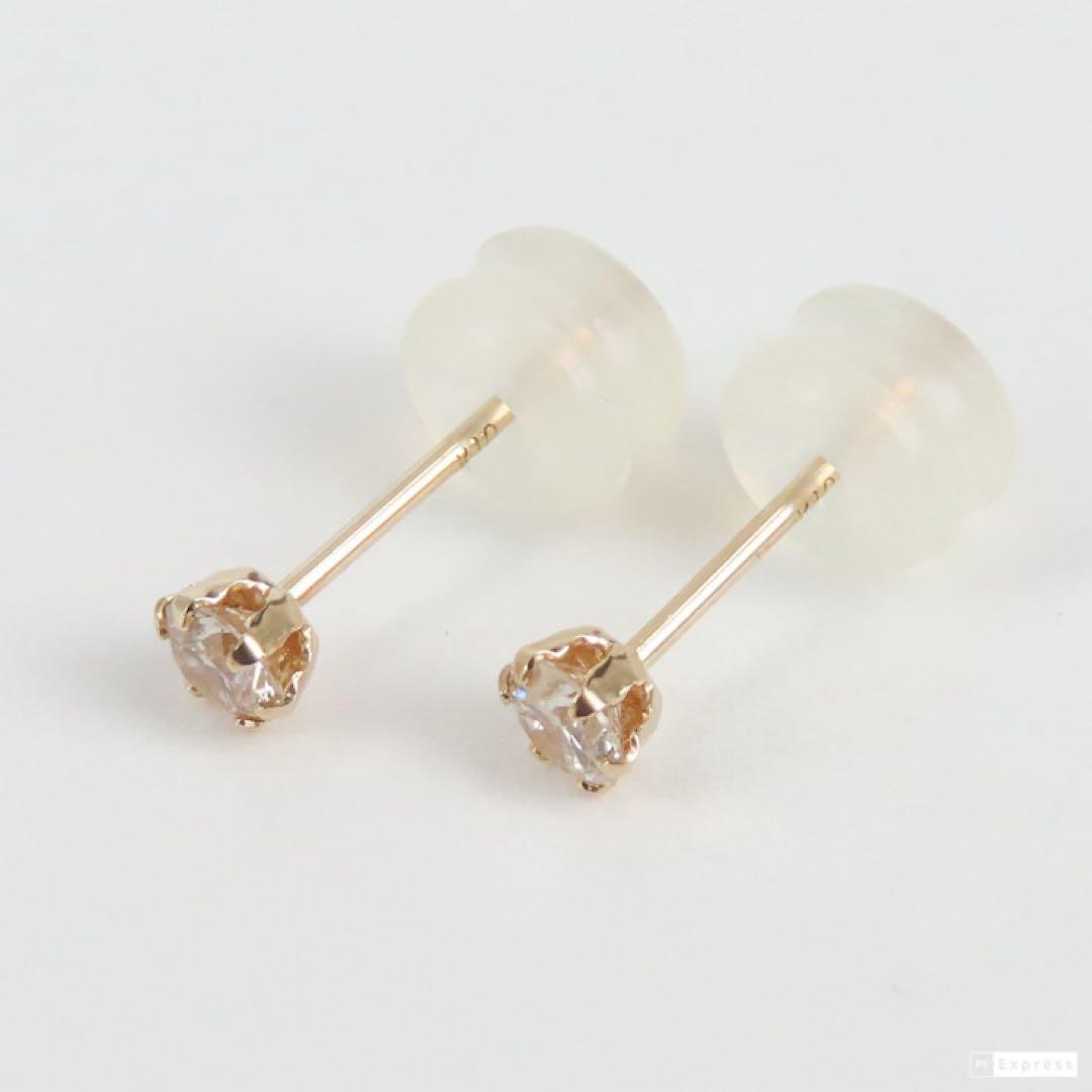 L*a様 本物保証！【K10YG】ダイヤモンド スタッドピアス（各0.1ct）新