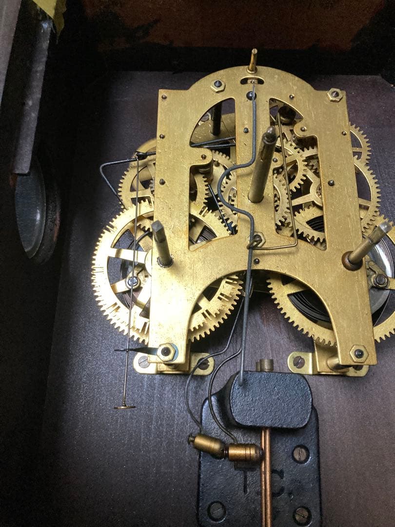 堀田時計 クラウンファン チンチャン打ち 数打ち式柱時計