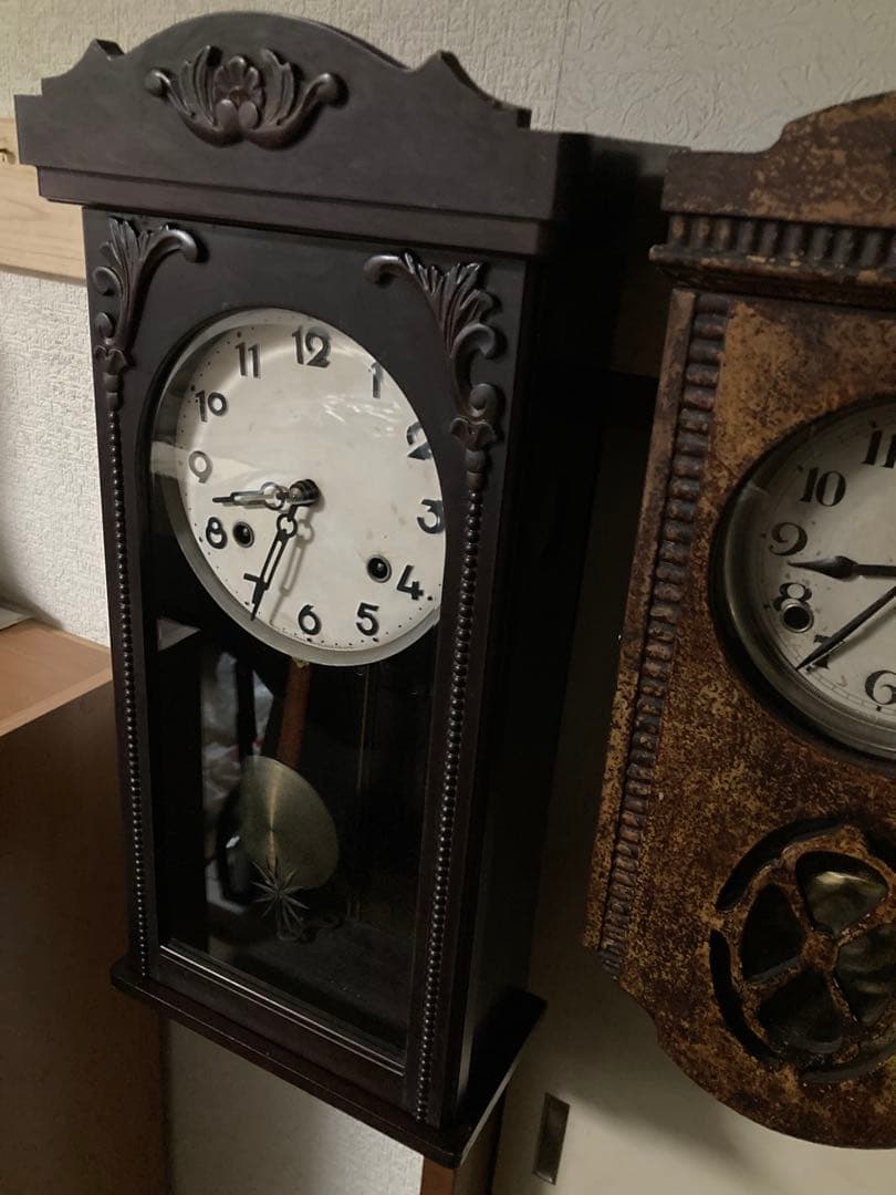 堀田時計 クラウンファン チンチャン打ち 数打ち式柱時計