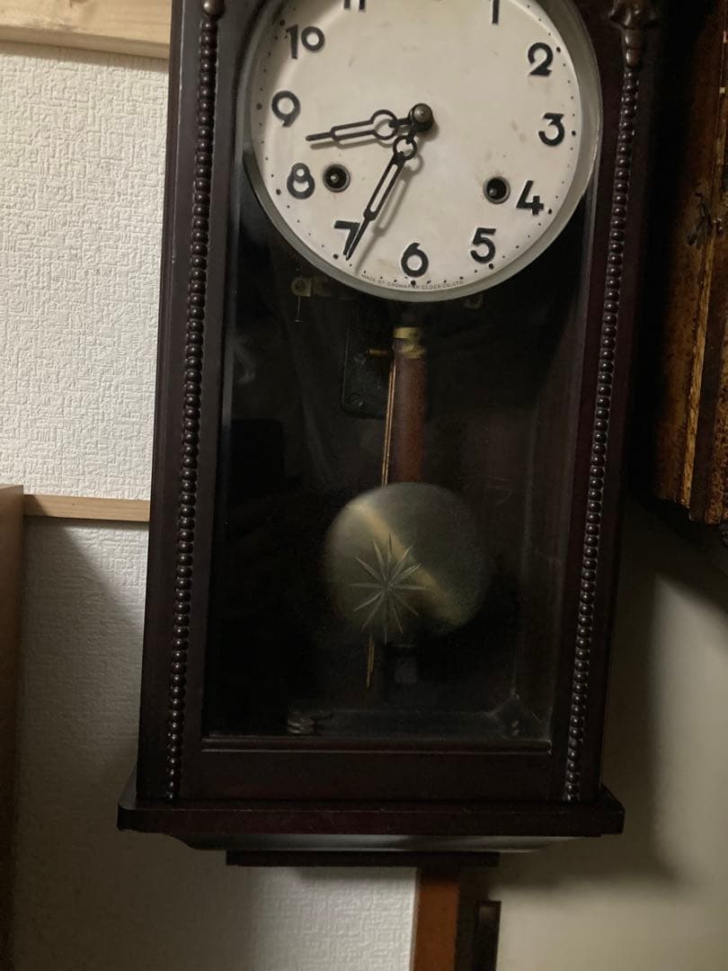 堀田時計 クラウンファン チンチャン打ち 数打ち式柱時計