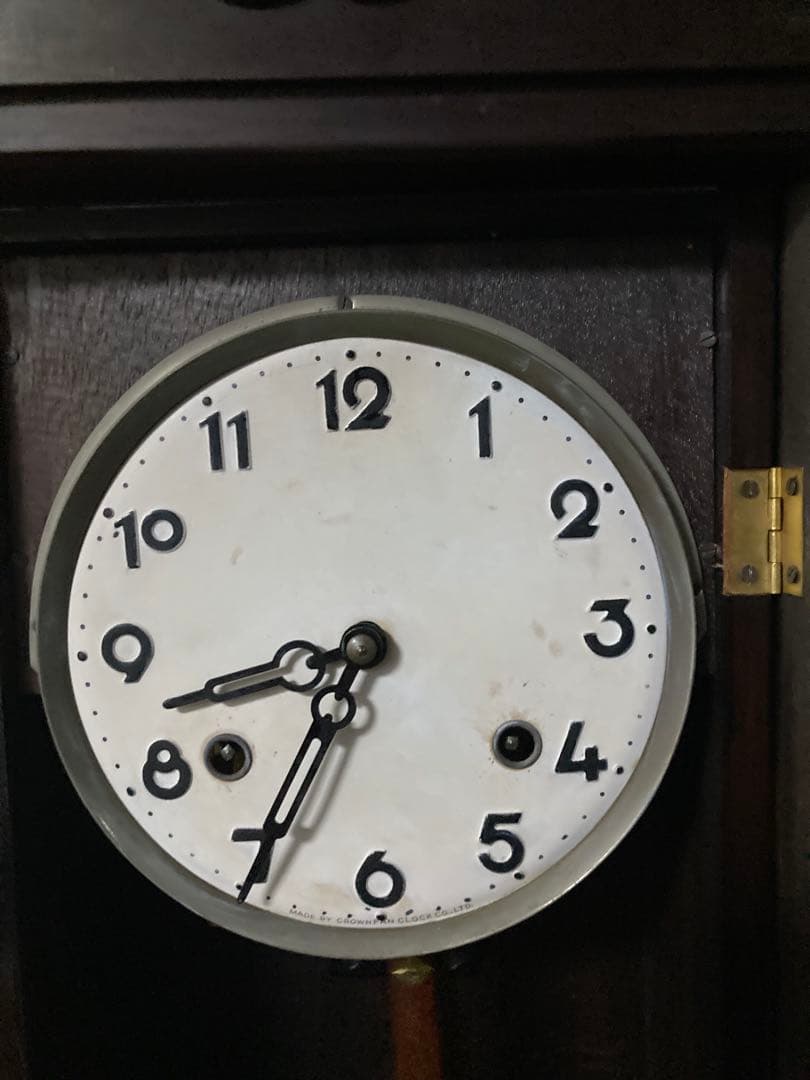 堀田時計 クラウンファン チンチャン打ち 数打ち式柱時計