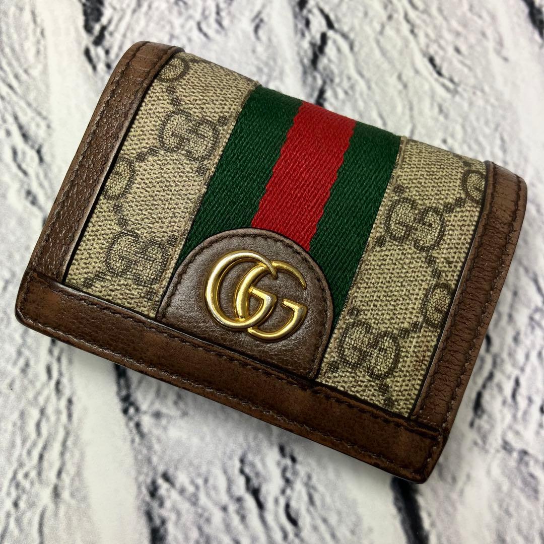 グッチ✨マーモント シェリーライン GGスプリーム オフィディア 二つ折り財布