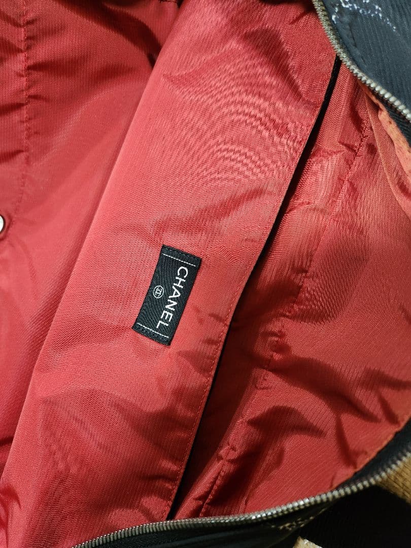 シャネル トラベルラインボストンバッグ ブラック ナイロン