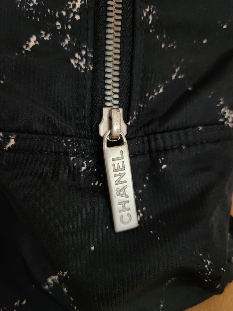 シャネル トラベルラインボストンバッグ ブラック ナイロン