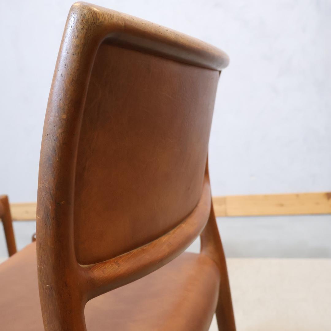 デンマーク J.L.Moller チーク材 No.80 ダイニングチェア 2脚