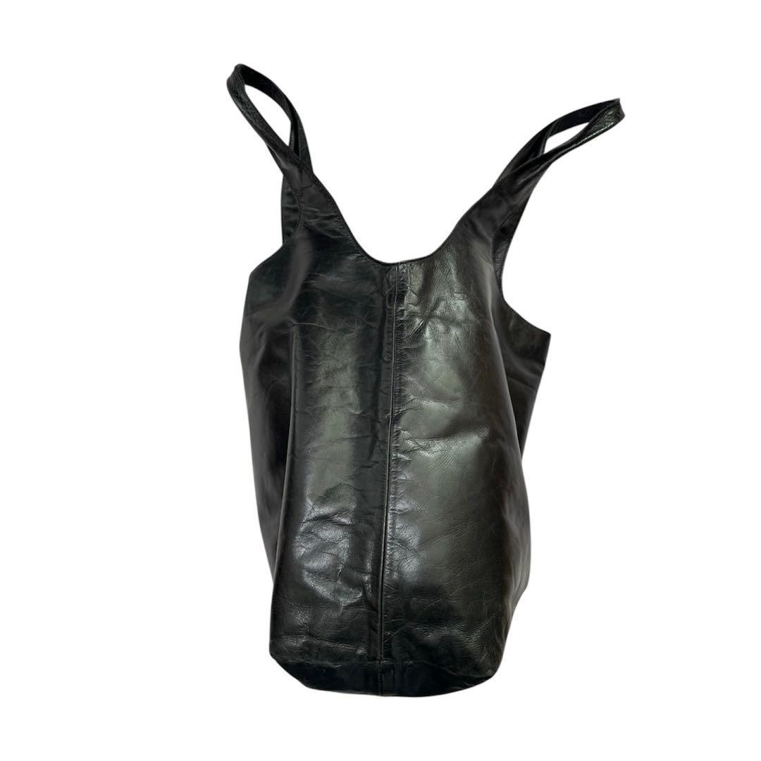 m0851 本革 レザー トートバッグ A4対応 ブラック