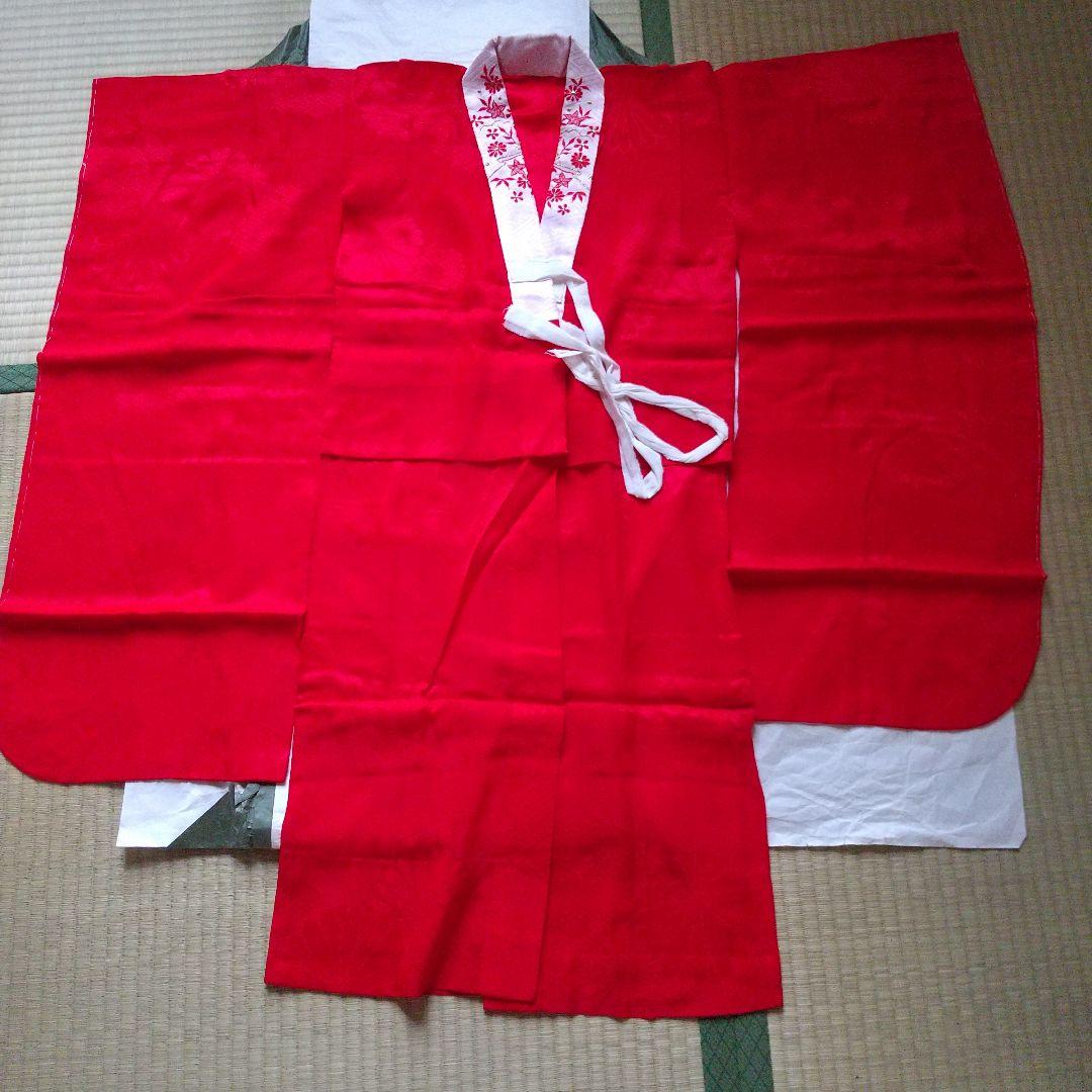 昭和レトロ 七五三 七歳 女児 女の子 着物 長襦袢 帯 しごきセット 正絹