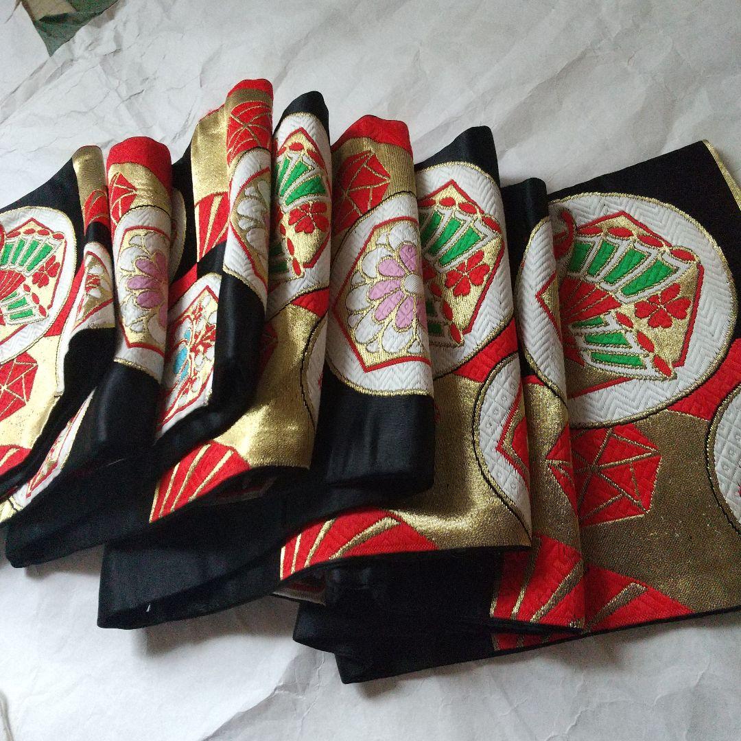 昭和レトロ 七五三 七歳 女児 女の子 着物 長襦袢 帯 しごきセット 正絹