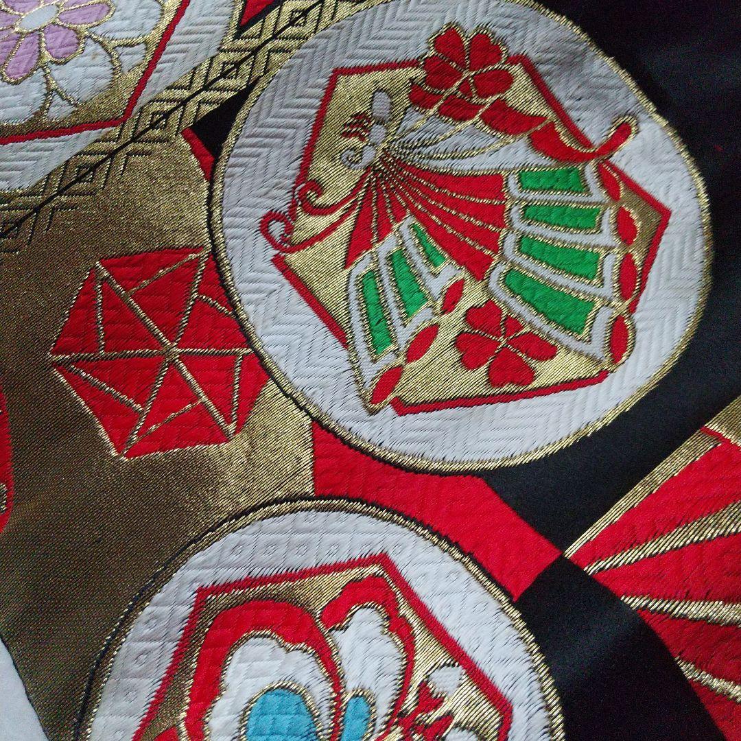 昭和レトロ 七五三 七歳 女児 女の子 着物 長襦袢 帯 しごきセット 正絹