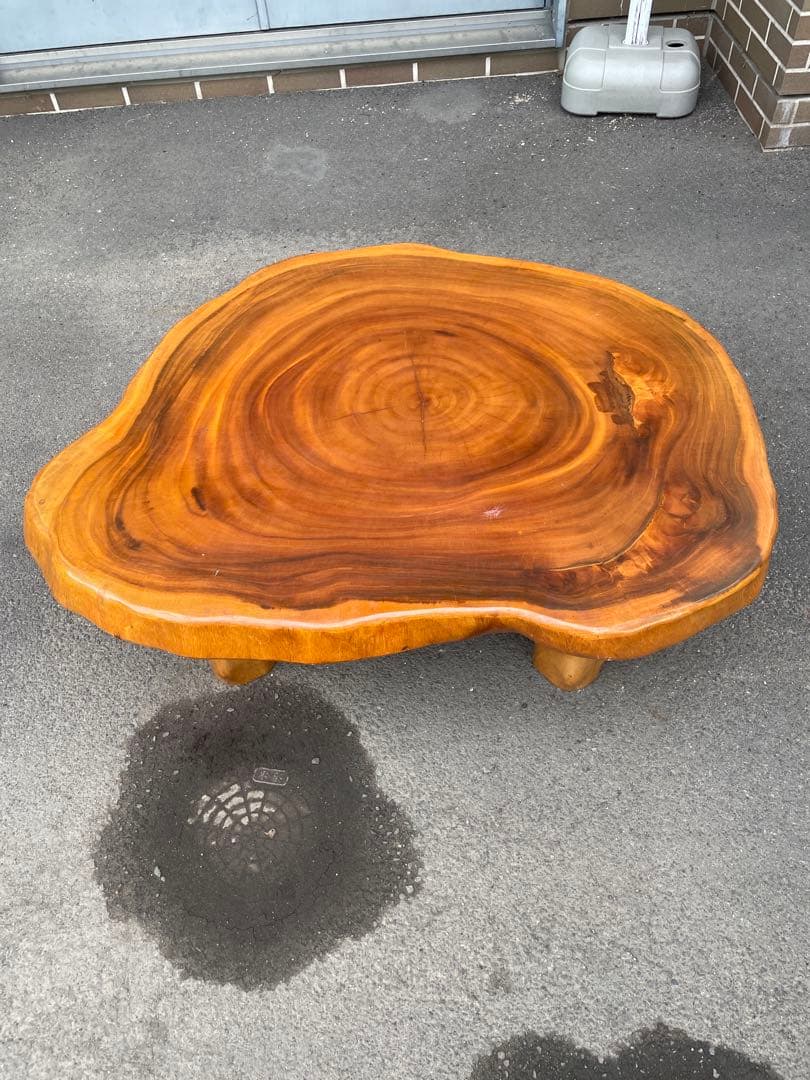 天然木 一枚板 切株 座卓 テーブル ローテーブル ちゃぶ台 作業台 書斎 床間