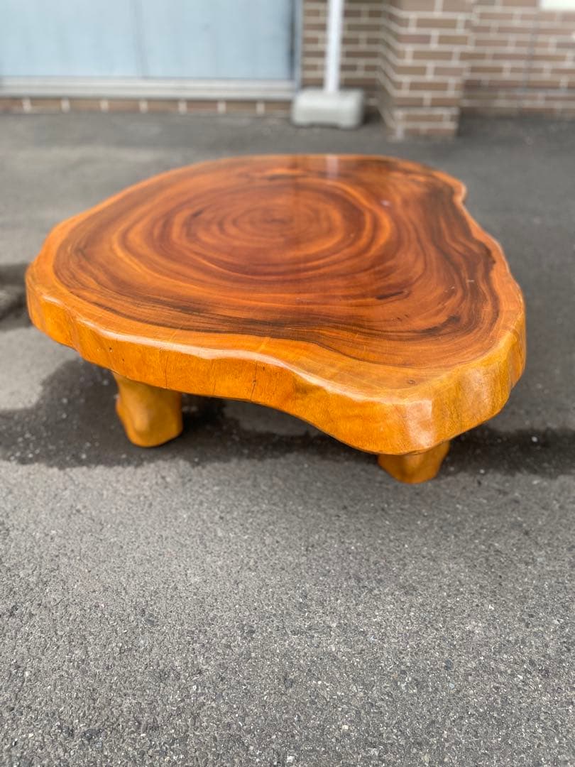 天然木 一枚板 切株 座卓 テーブル ローテーブル ちゃぶ台 作業台 書斎 床間