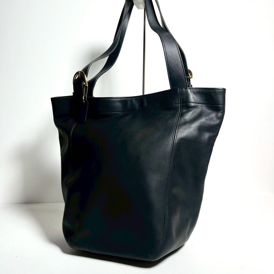 バッグ Vintage Coach leather Tote bag black