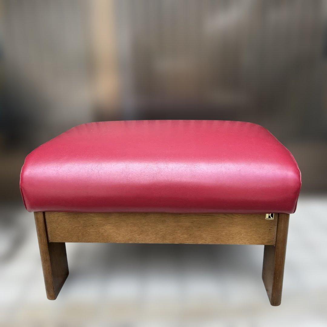 【レトロ】キツツキマーク　飛騨産業　オットマン　スツール