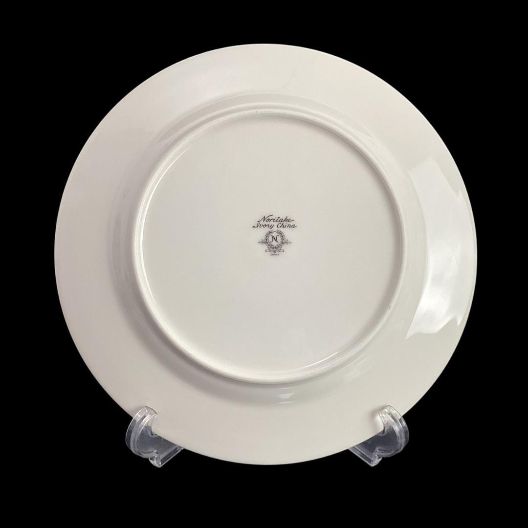 希少【未使用】ノリタケ アイボリーチャイナ プレート 花柄 レトロ 23cm3枚