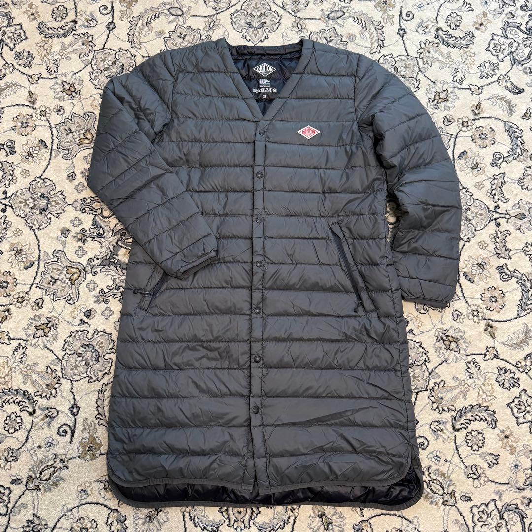 DANTON ダントン Vネックロングインナーダウンコート