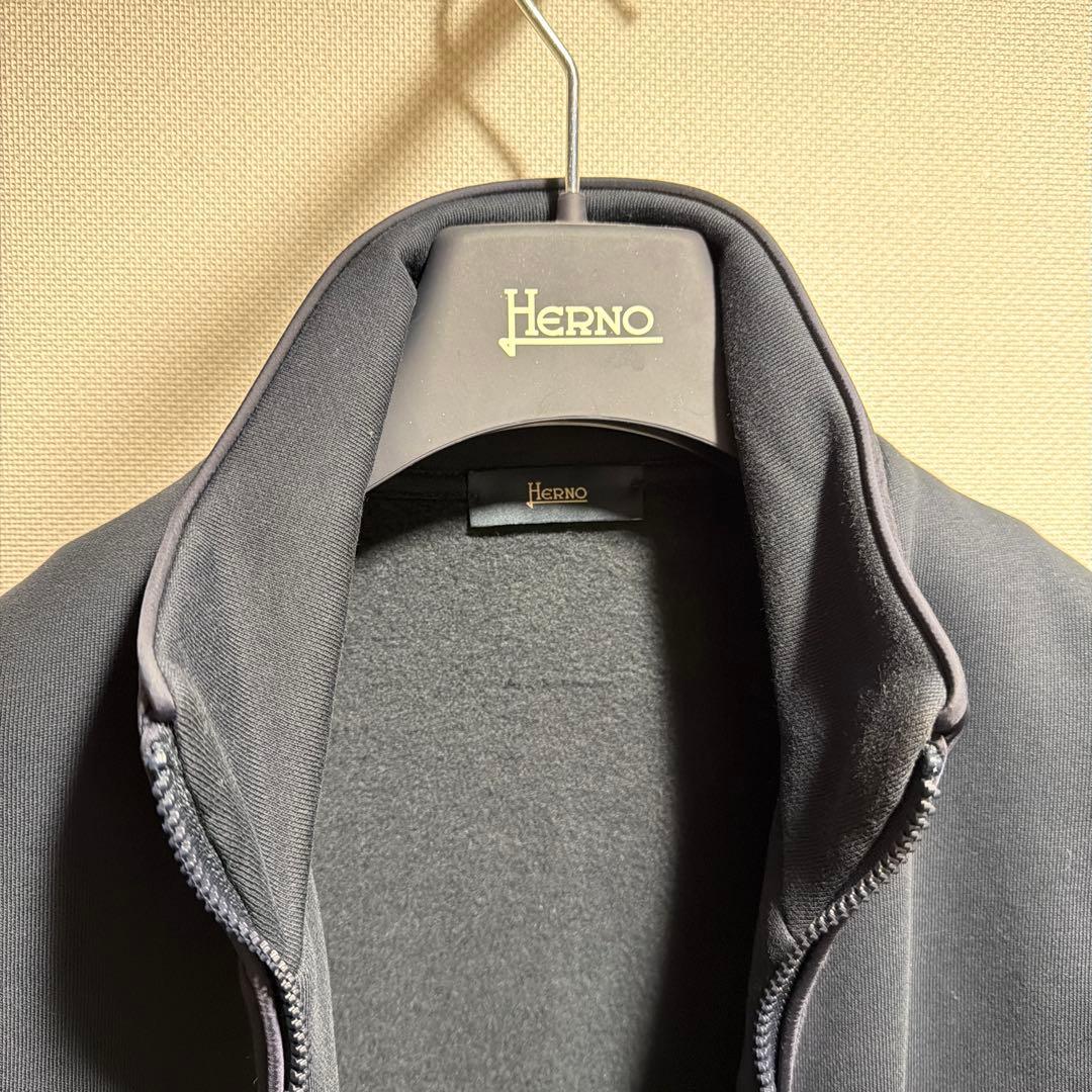 HERNOスウェット ジップアップブルゾン ネイビー 44 ヘルノ