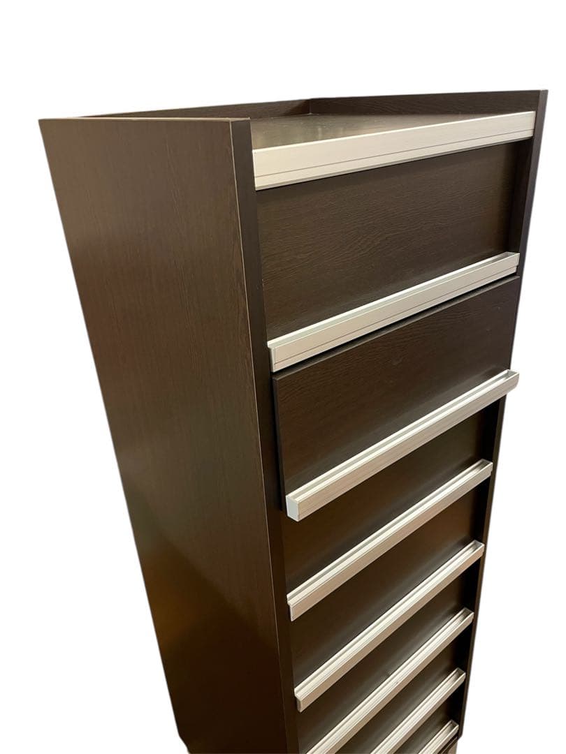 オークス CDラック キャビネット 木目調 7段 収納 飾り棚 約735枚収納