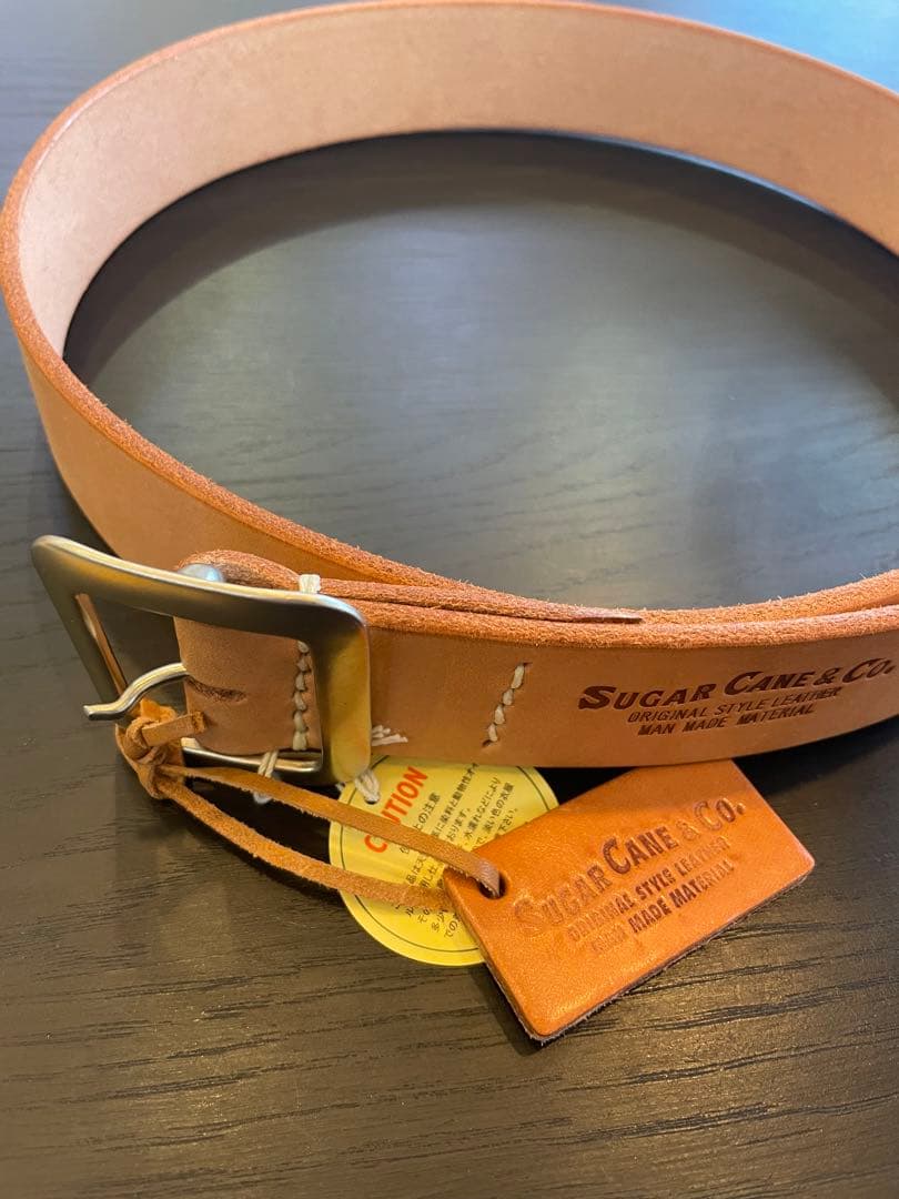 【新品】sugar cane シュガーケーンベルト34inc ベージュ　タグ付