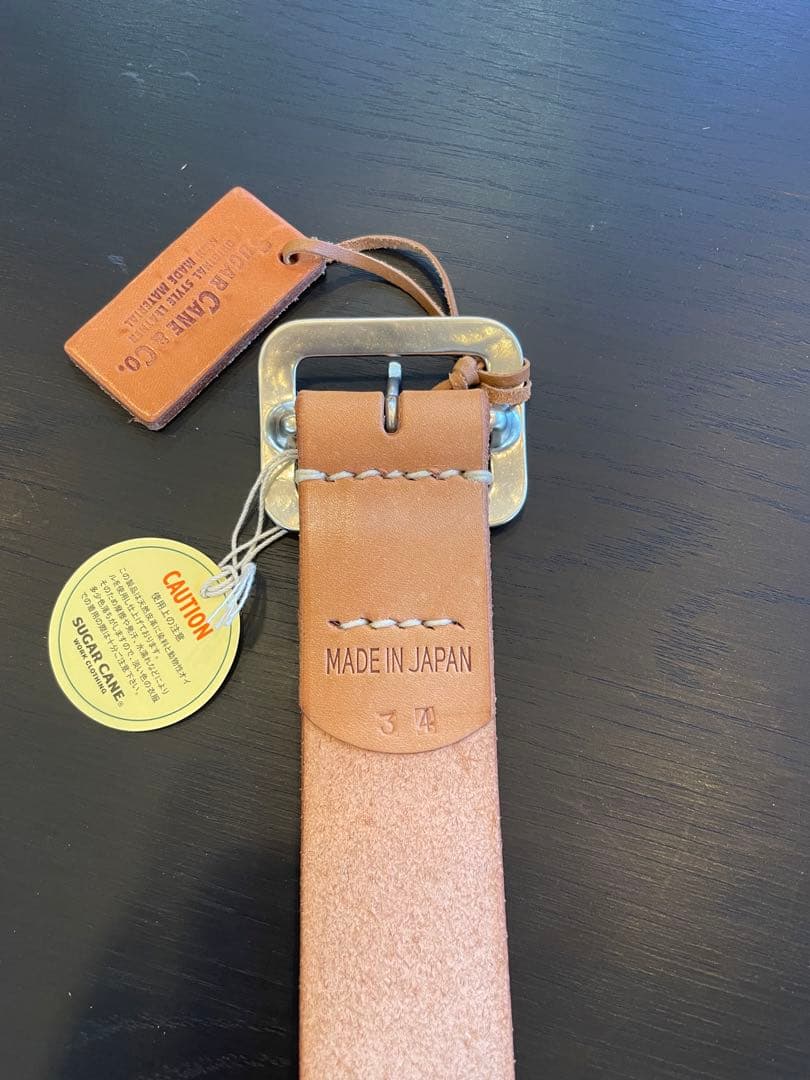 【新品】sugar cane シュガーケーンベルト34inc ベージュ　タグ付