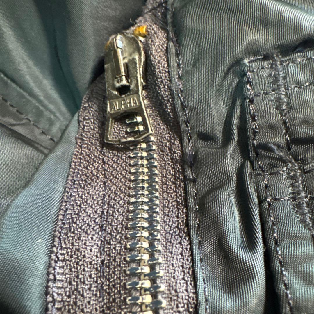 「ふぁいあー」90s アルファインダストリーズ MA-1 ネイビーUSA製