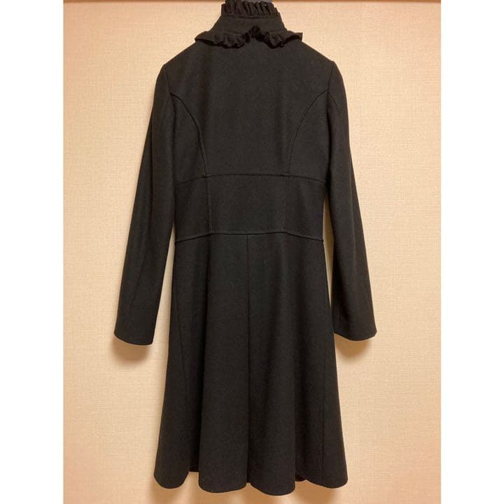 モスキーノ　スタンドカラー×フリル ヴィクトリアロングコート　ワンピース　38