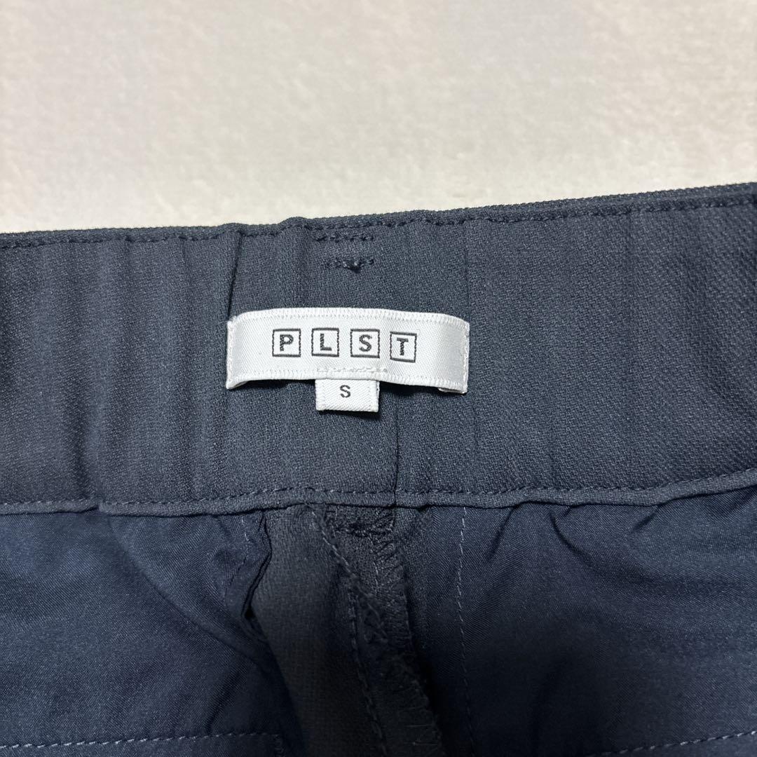 プラステ　セットアップ　ダブル　紺ブレ　金ボタン　リネン混　ネイビー　S