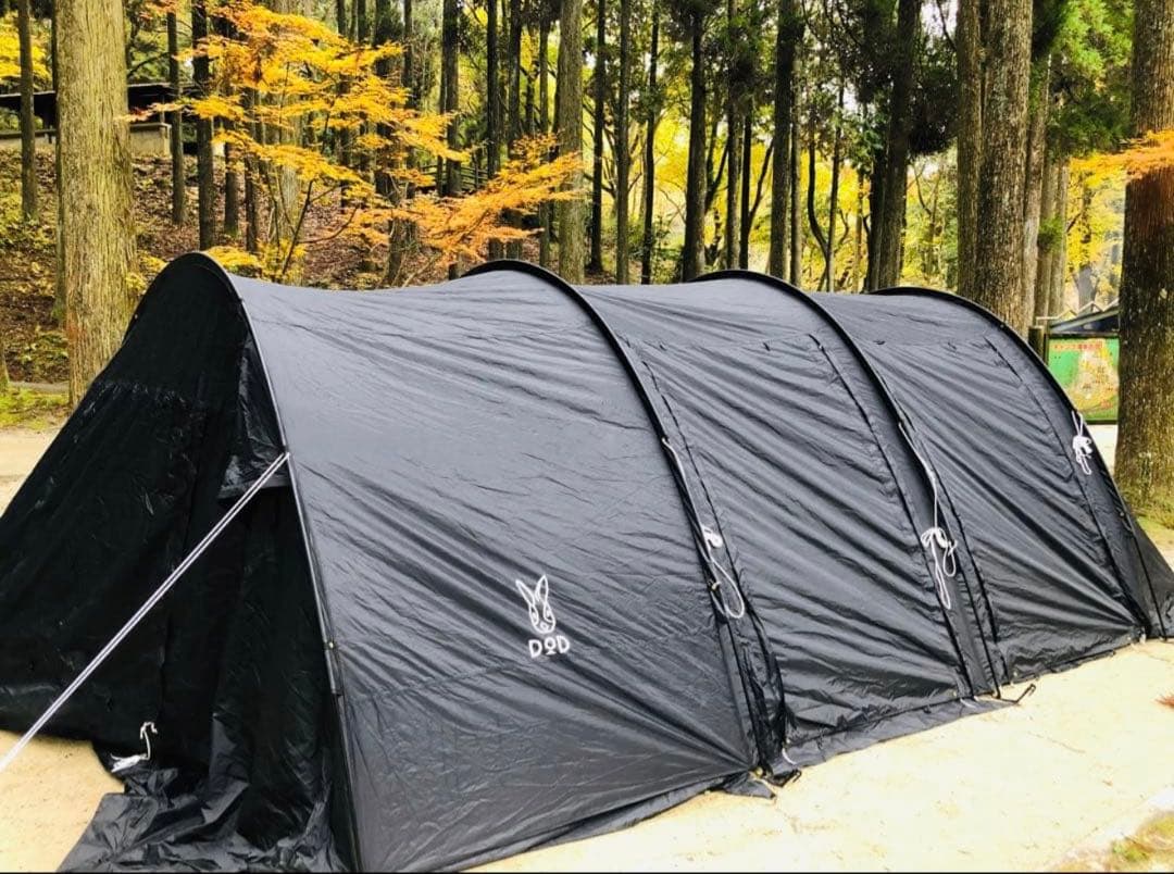 カマボコテント2 ブラック　予備のポール、リペアシート有り