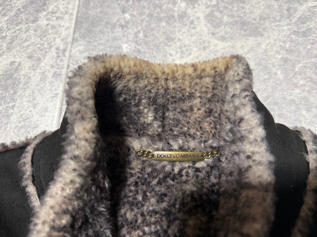 DOLCE&GABBANA ドルチェ ドルガバ ムートンレザー ジャケット 48