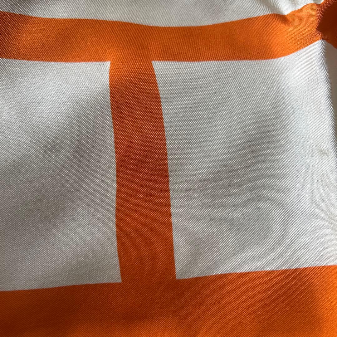 Hervé Chapelier FOULARDHC スカーフ オレンジ