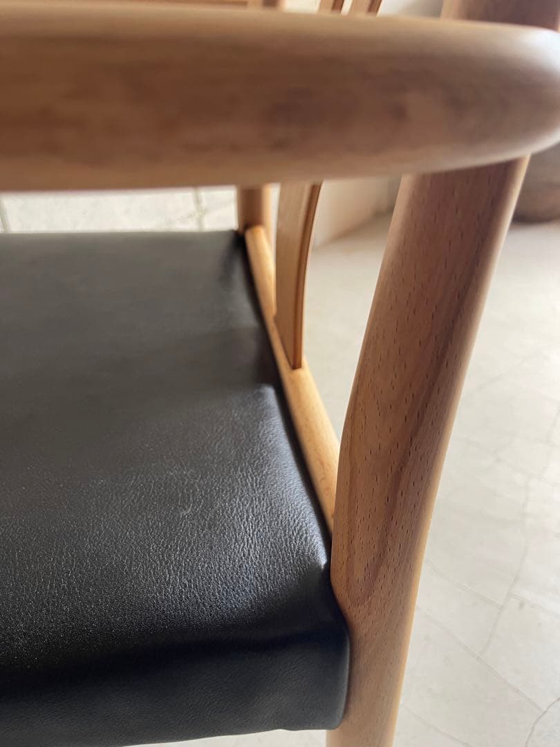 ビンテージ　本革レザー　アームチェア　ダイニングチェア