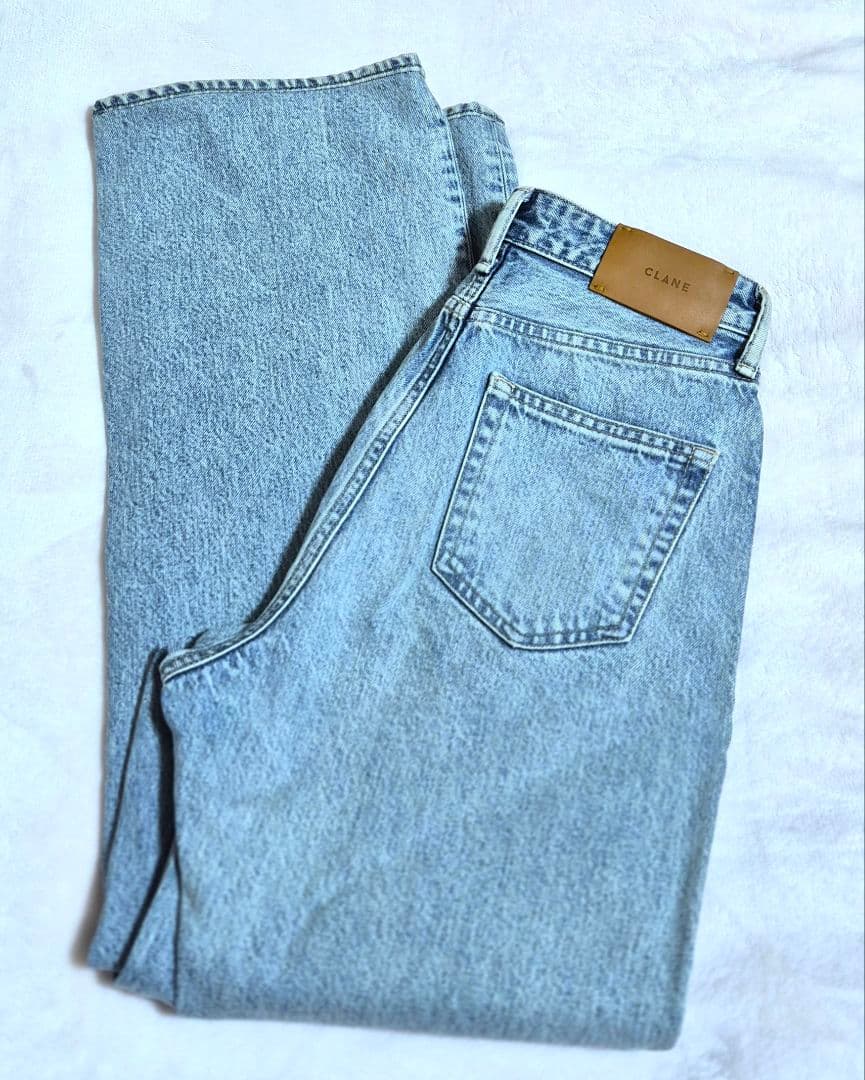 完売【美品】CLANE SECOND DENIM PANTS 1 アイスブルー