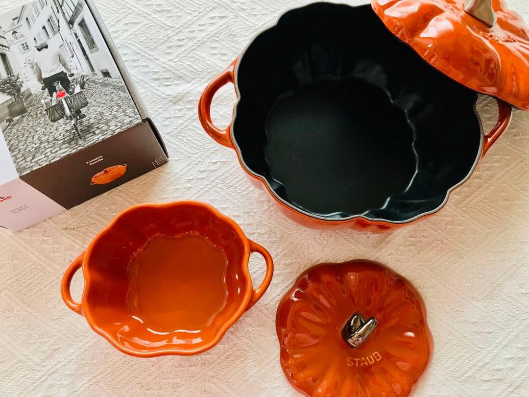 staub ストウブ パンプキンココット シナモン 2点セット
