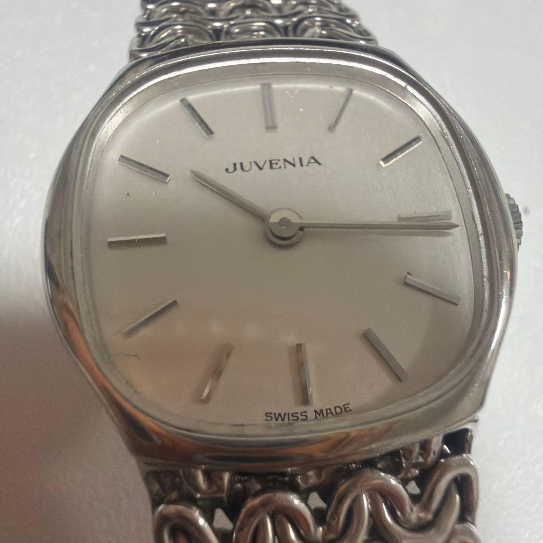 ジュヴェニア スイス製 腕時計 シルバー