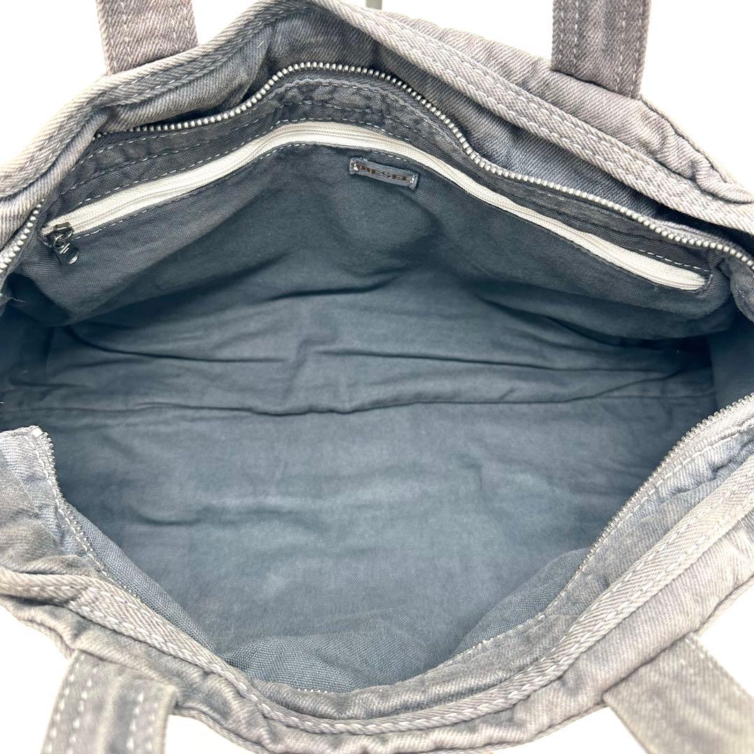 バッグ DIESEL denim l logo tote bag y2k