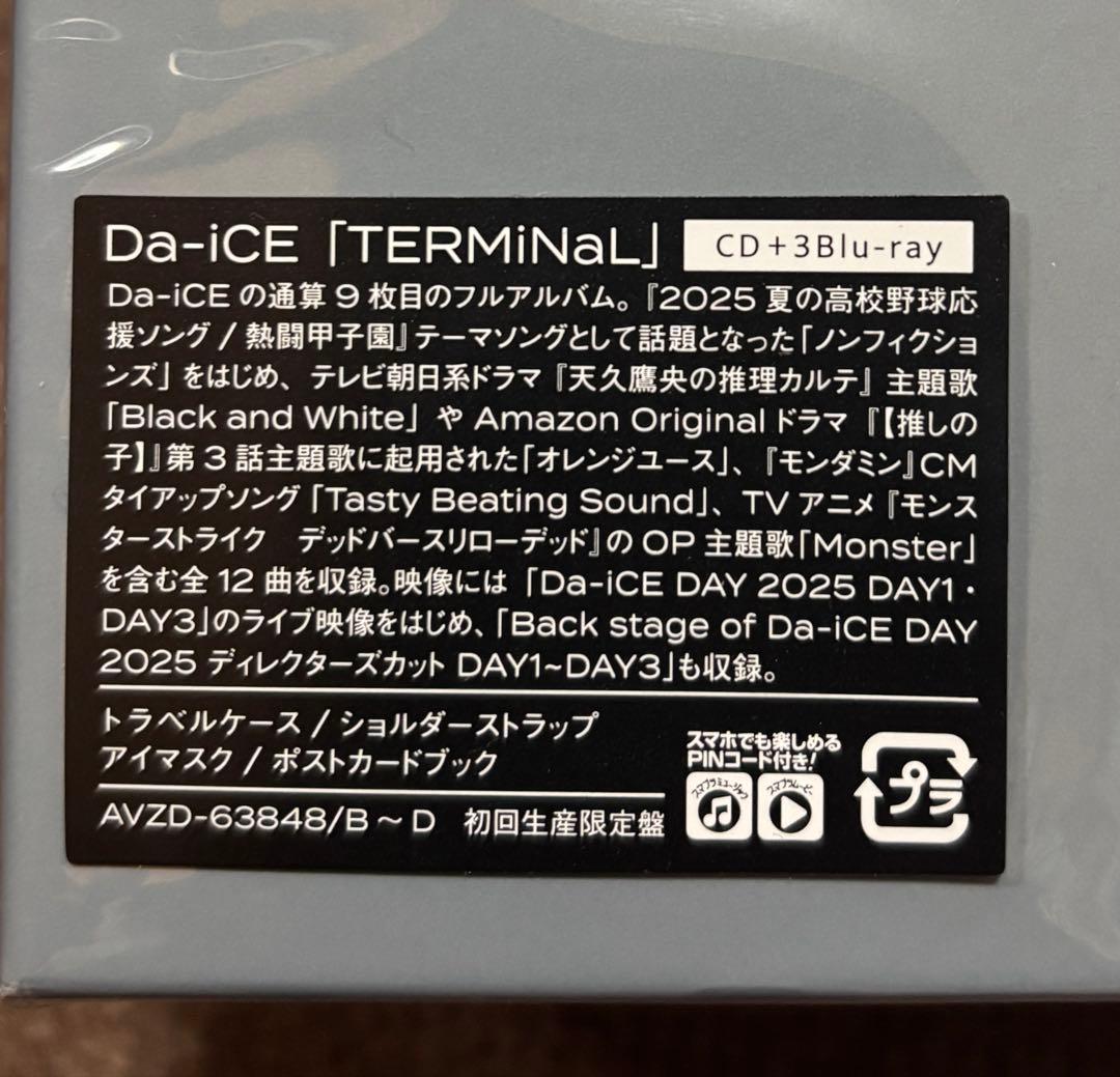 【新品】未開封　Da-iCE TERMiNaL 初回生産限定版