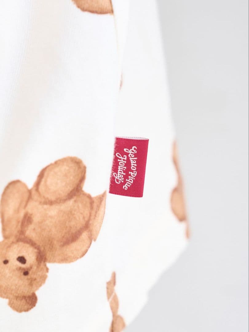 ジェラートピケ HOLIDAY ベア柄ネルシャツ ネルロングパンツセット