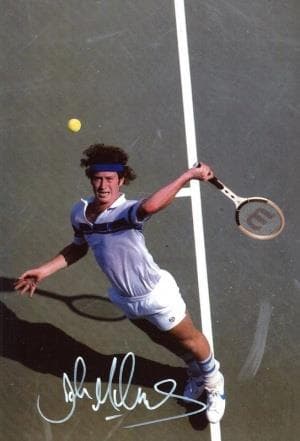 テニス　チャンピオン　ジョン・マッケンロー　証明書付き 　直筆サイン入りフォト