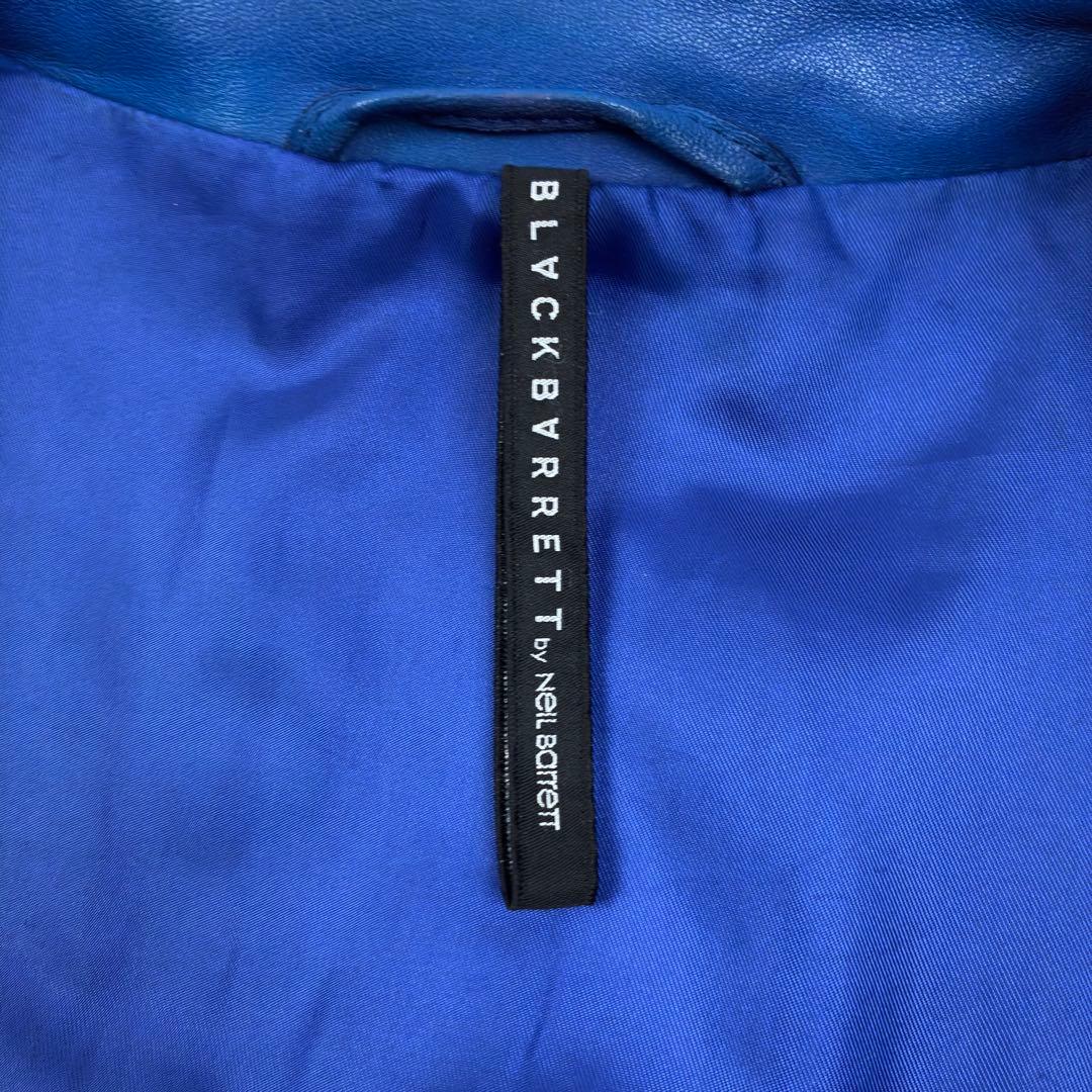 ニールバレット　ラムレザー　ダブルライダース　レザージャケット　L　ブルー