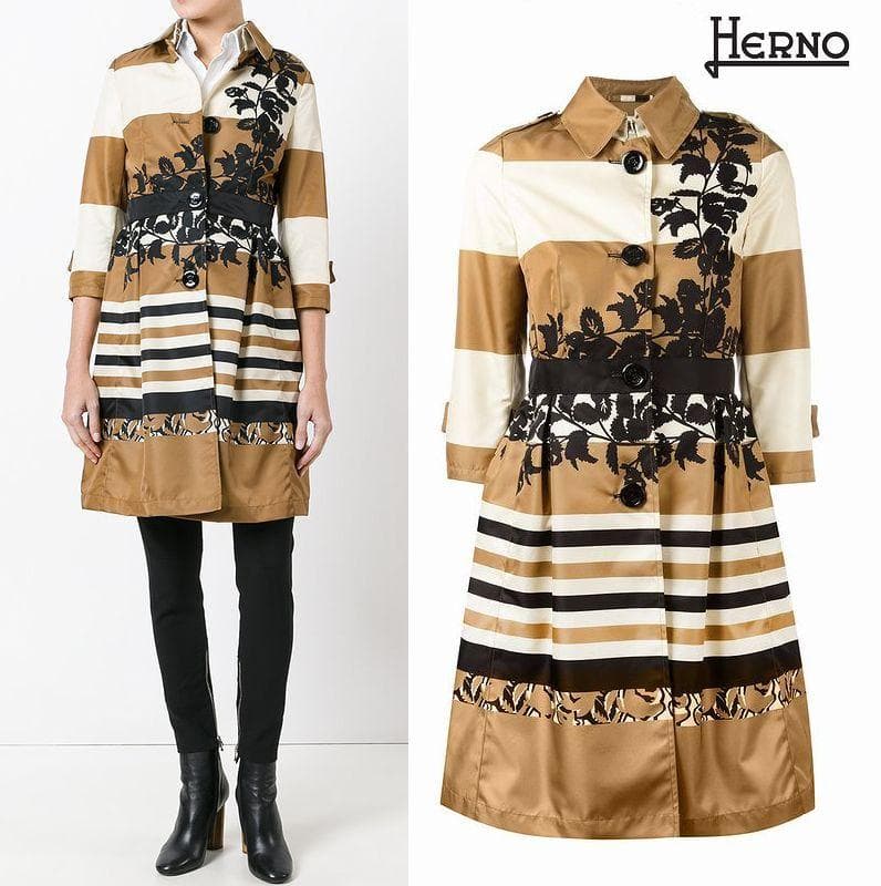 美品　１回着用　HERNO　総柄コート　ヘルノ　正規品