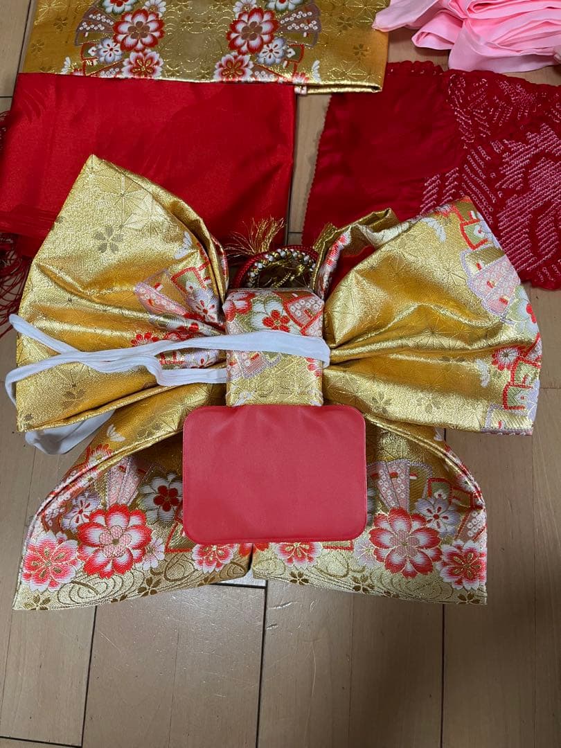 晴れ着‼️七五三用着物 黒とピンクの花柄