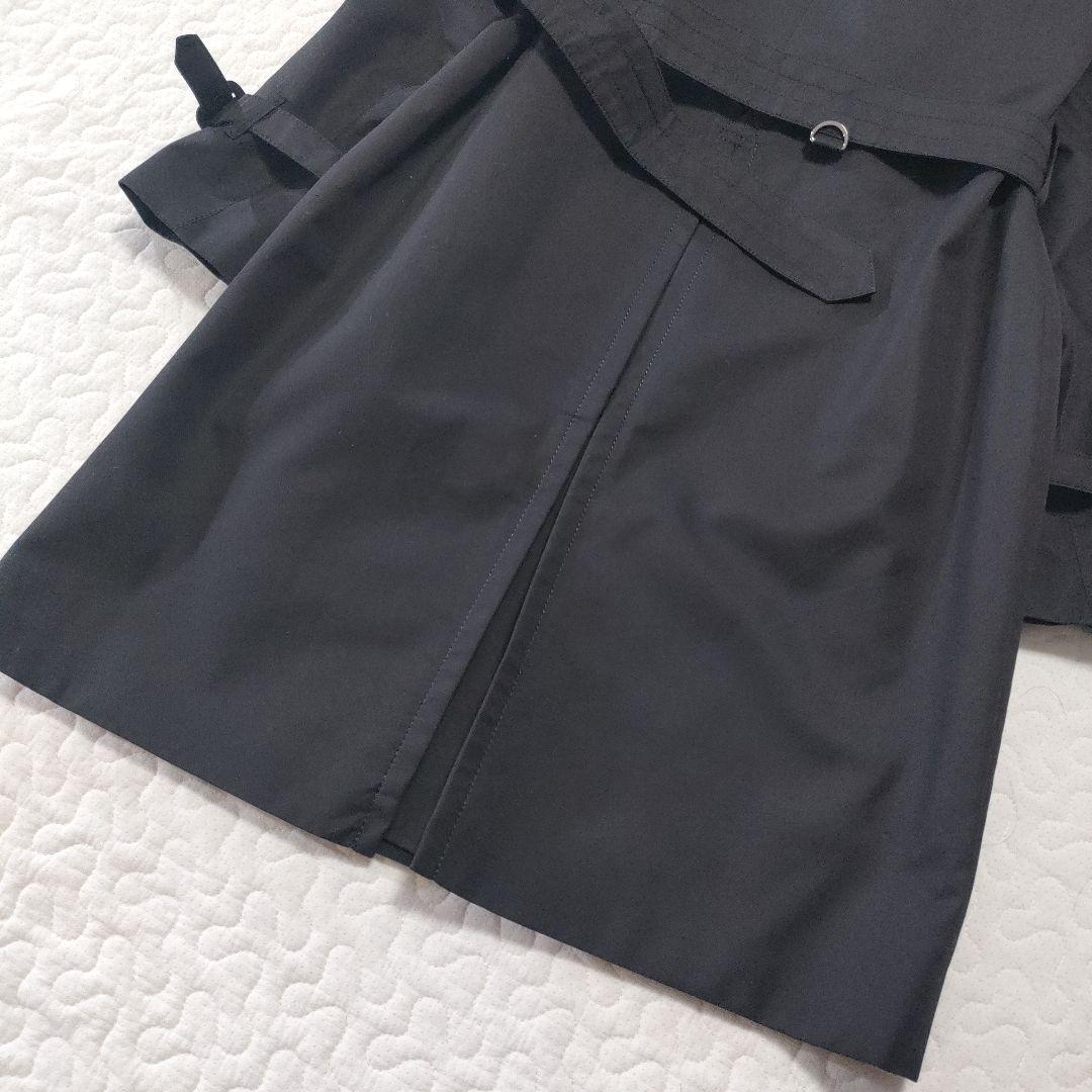 美品✨アクアスキュータム　ウールライナー付きトレンチコート　黒　サイズ4