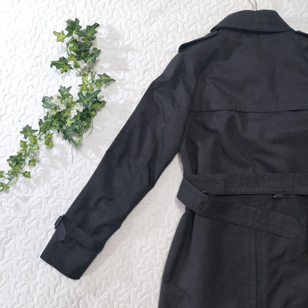 美品✨アクアスキュータム　ウールライナー付きトレンチコート　黒　サイズ4